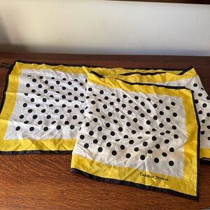 Carolina Herrera Silk Scarf in Yellow and Black